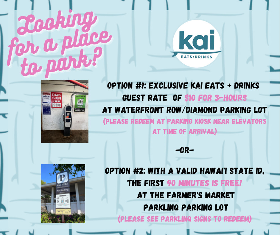 kai eats and drinks parking